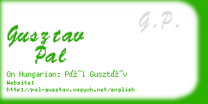 gusztav pal business card